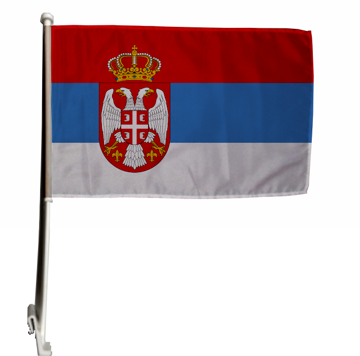 Serbien - Fensterfahne