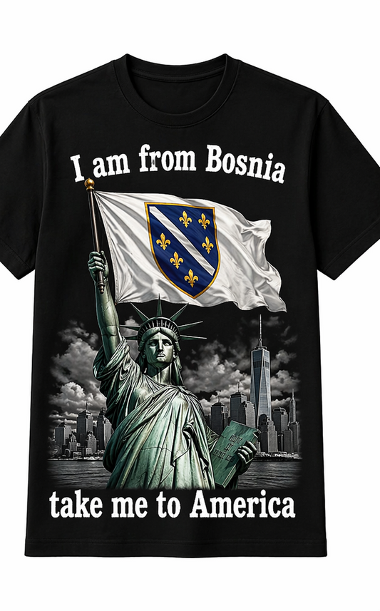 I am from Bosnia Shirt Schwarz