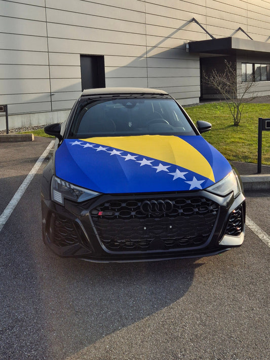 Bosnische Flagge für die Motorhaube