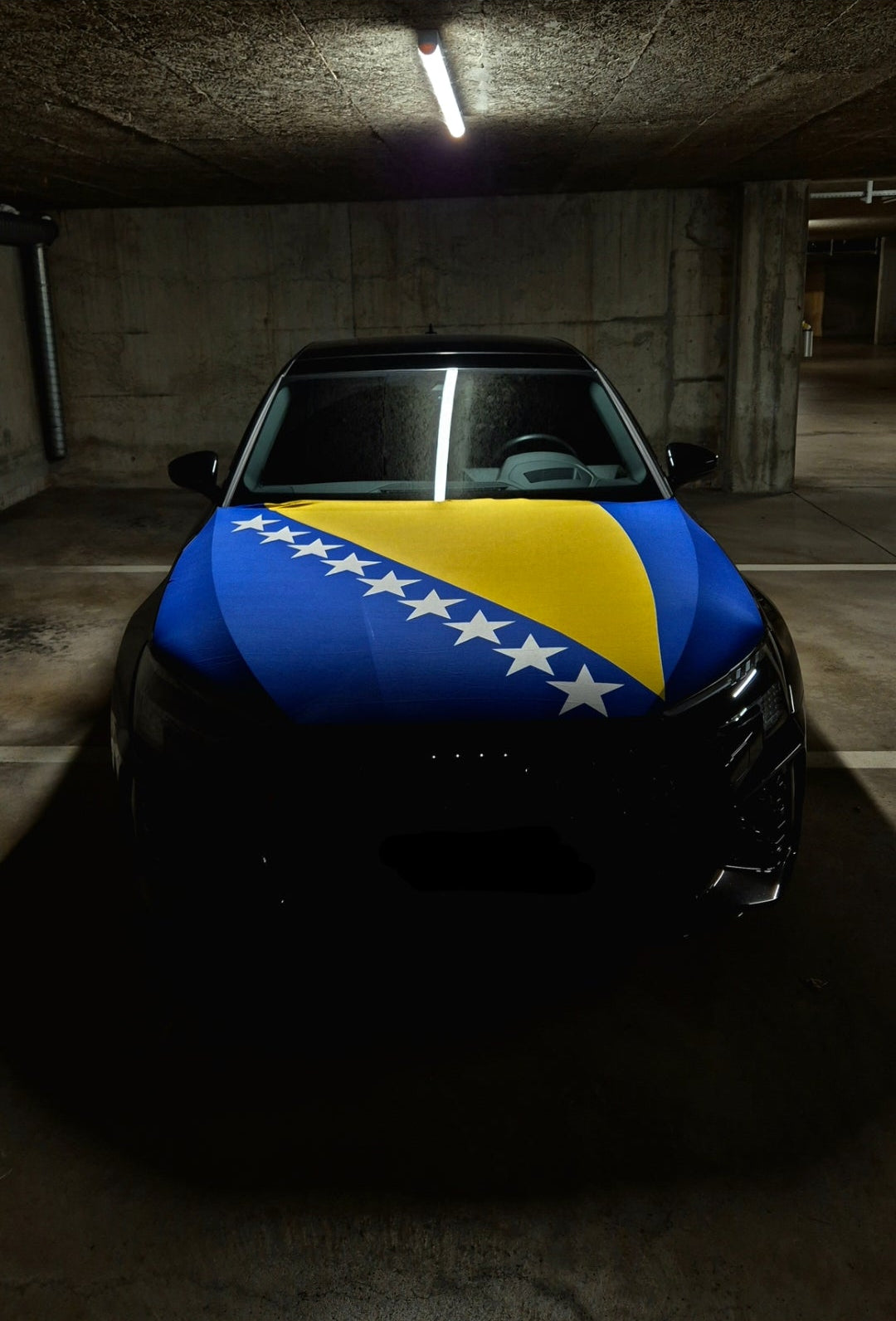 Bosnische Flagge für die Motorhaube